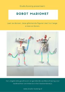 De voorpagina van de lesbrief robot marionet